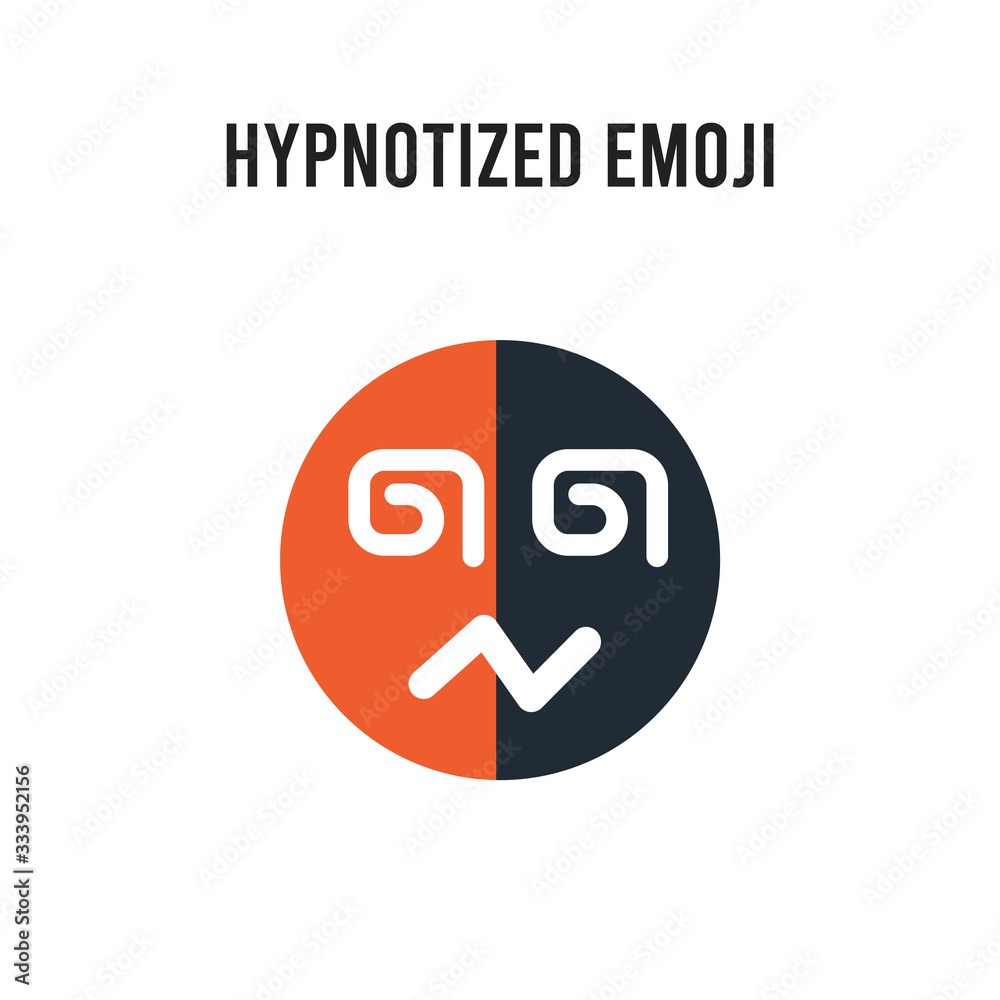 Hypnotized emoji vector icon on white background. Red and black colored Hypnotized emoji icon. Simple element illustration sign symbol EPS