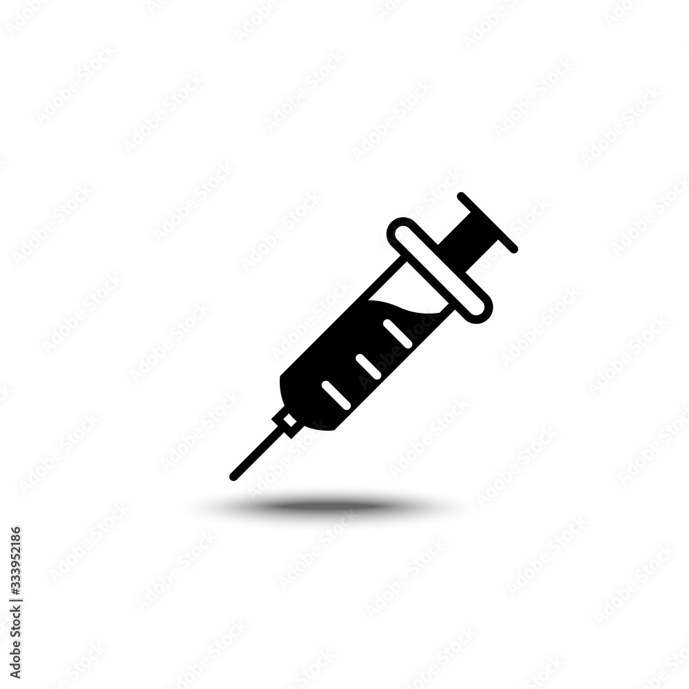 Fototapeta premium solid icon for Syringe,vector illustration