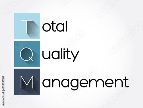 TQM - Total Quality Management acronym, business concept background