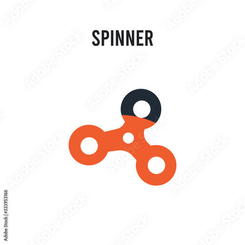 Spinner vector icon on white background. Red and black colored Spinner icon. Simple element illustration sign symbol EPS