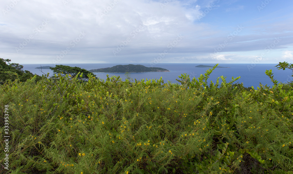Panoramic view of Seychelles islands Panoramic view of Seychelles islands