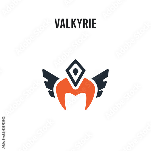 Valkyrie vector icon on white background. Red and black colored Valkyrie icon. Simple element illustration sign symbol EPS