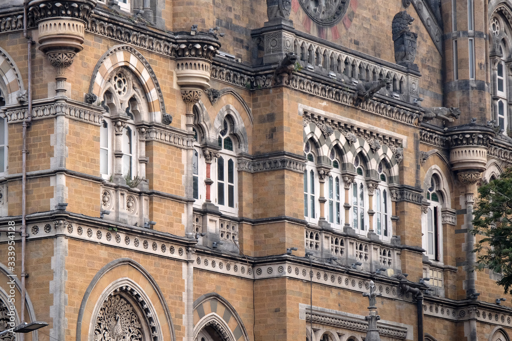 Victoria Station (Chatrapati Shivaji terminal) in Mumbai, India