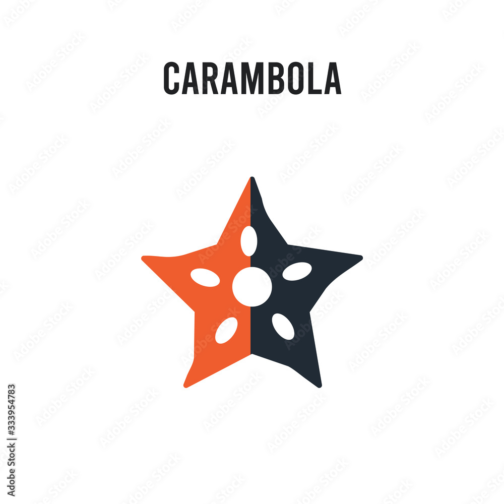 Carambola vector icon on white background. Red and black colored Carambola icon. Simple element illustration sign symbol EPS Carambola vector icon on white background. Red and black colored Carambola icon. Simple element illustration sign symbol EPS