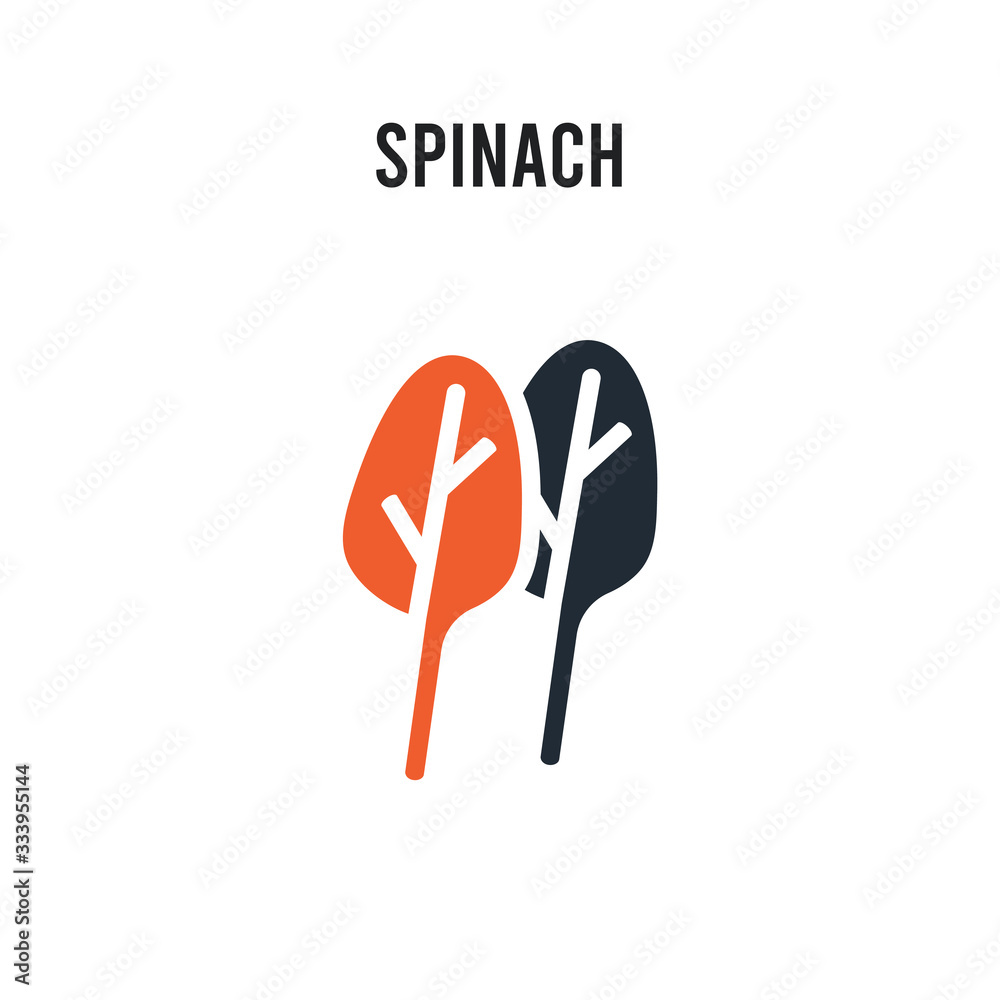 Spinach vector icon on white background. Red and black colored Spinach icon. Simple element illustration sign symbol EPS Spinach vector icon on white background. Red and black colored Spinach icon. Simple element illustration sign symbol EPS