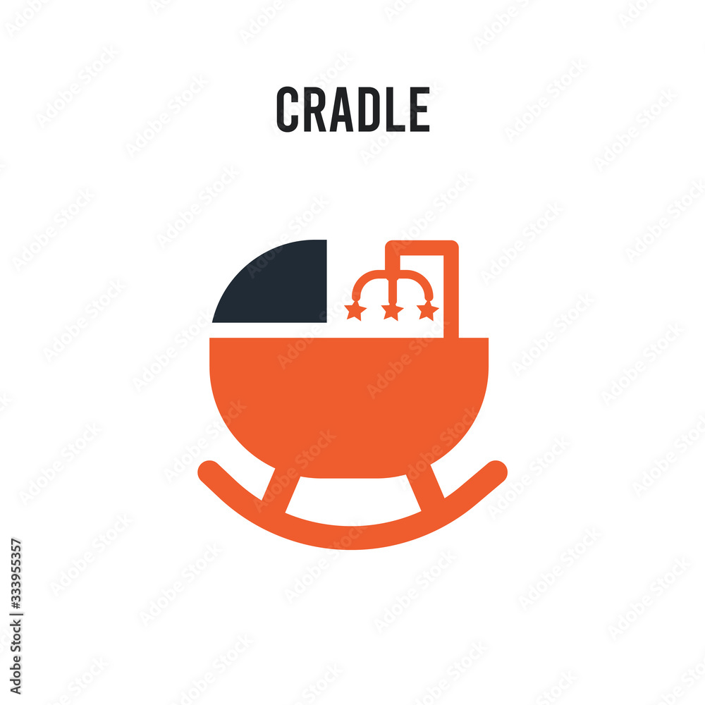 Cradle vector icon on white background. Red and black colored Cradle icon. Simple element illustration sign symbol EPS Cradle vector icon on white background. Red and black colored Cradle icon. Simple element illustration sign symbol EPS