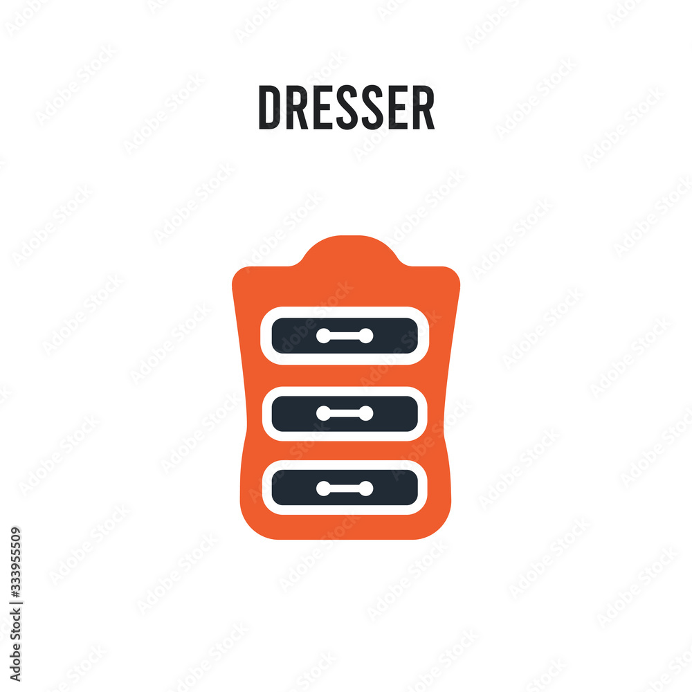 Dresser vector icon on white background. Red and black colored Dresser icon. Simple element illustration sign symbol EPS Dresser vector icon on white background. Red and black colored Dresser icon. Simple element illustration sign symbol EPS