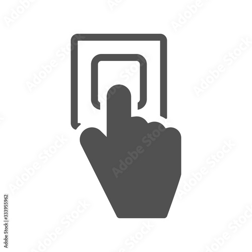 Electric doorbell icon in flat style.Vector illustration.	