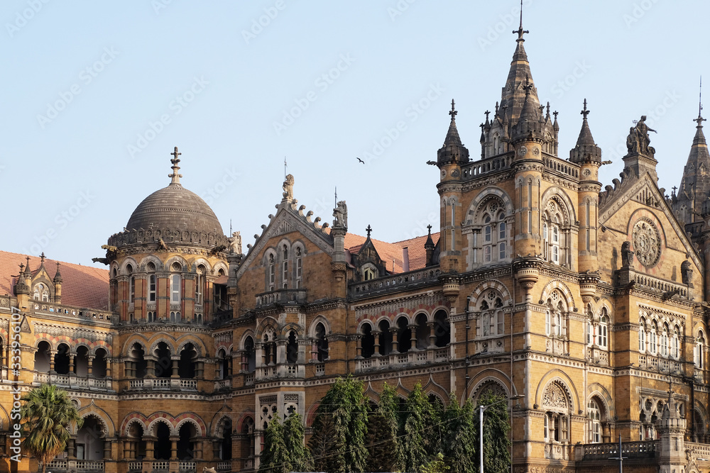 Victoria Station (Chatrapati Shivaji terminal) in Mumbai, India