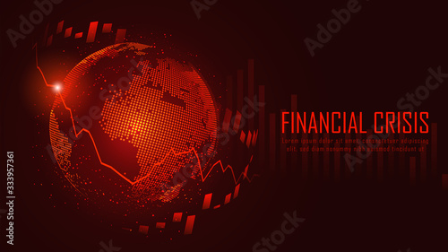 Financial crysis graphic concept photo