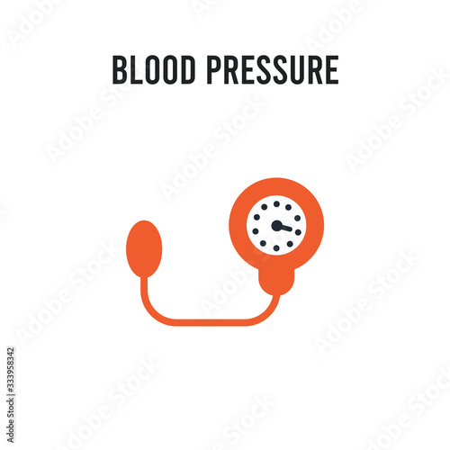 Blood pressure vector icon on white background. Red and black colored Blood pressure icon. Simple element illustration sign symbol EPS