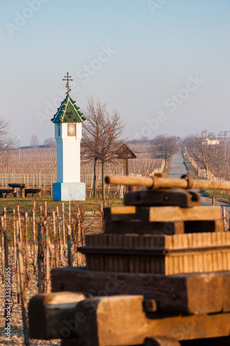 traditional wine village Velké Bílovice in Southern Moravia, Czech Republic