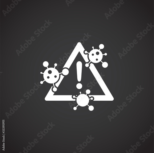 Coronavirus related icon on background for graphic and web design. Creative illustration concept symbol for web or mobile app