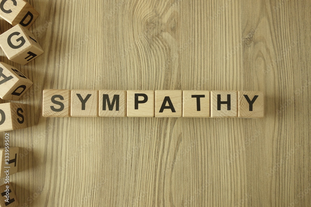 Ταπετσαρία Word sympathy from wooden blocks