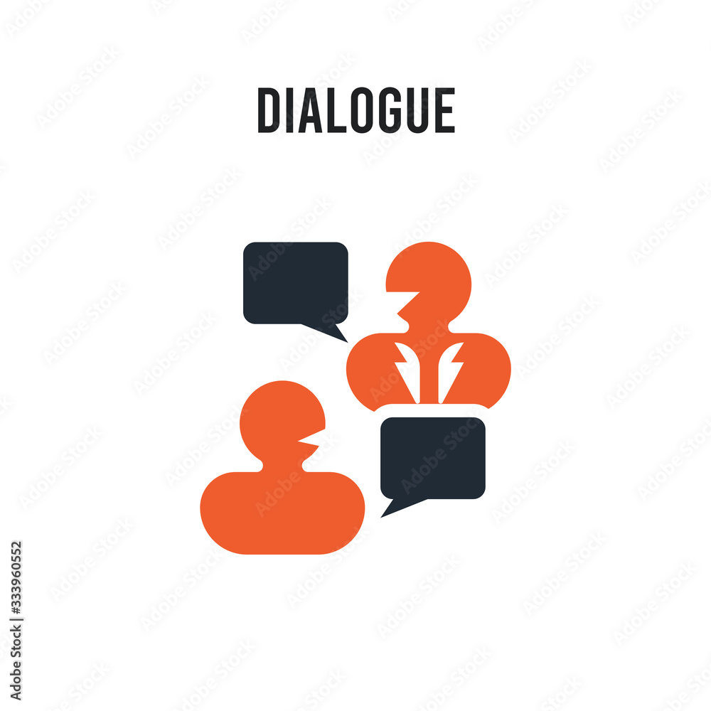 Dialogue vector icon on white background. Red and black colored Dialogue icon. Simple element illustration sign symbol EPS Dialogue vector icon on white background. Red and black colored Dialogue icon. Simple element illustration sign symbol EPS