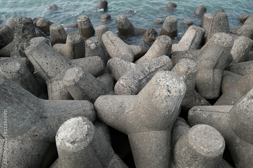 Tetrapods on Marine Drive in Mumbai, India Tetrapods on Marine Drive in Mumbai, India