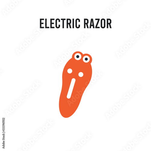 Electric razor vector icon on white background. Red and black colored Electric razor icon. Simple element illustration sign symbol EPS