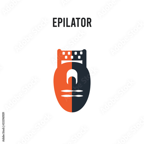 epilator vector icon on white background. Red and black colored epilator icon. Simple element illustration sign symbol EPS