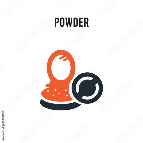 powder vector icon on white background. Red and black colored powder icon. Simple element illustration sign symbol EPS