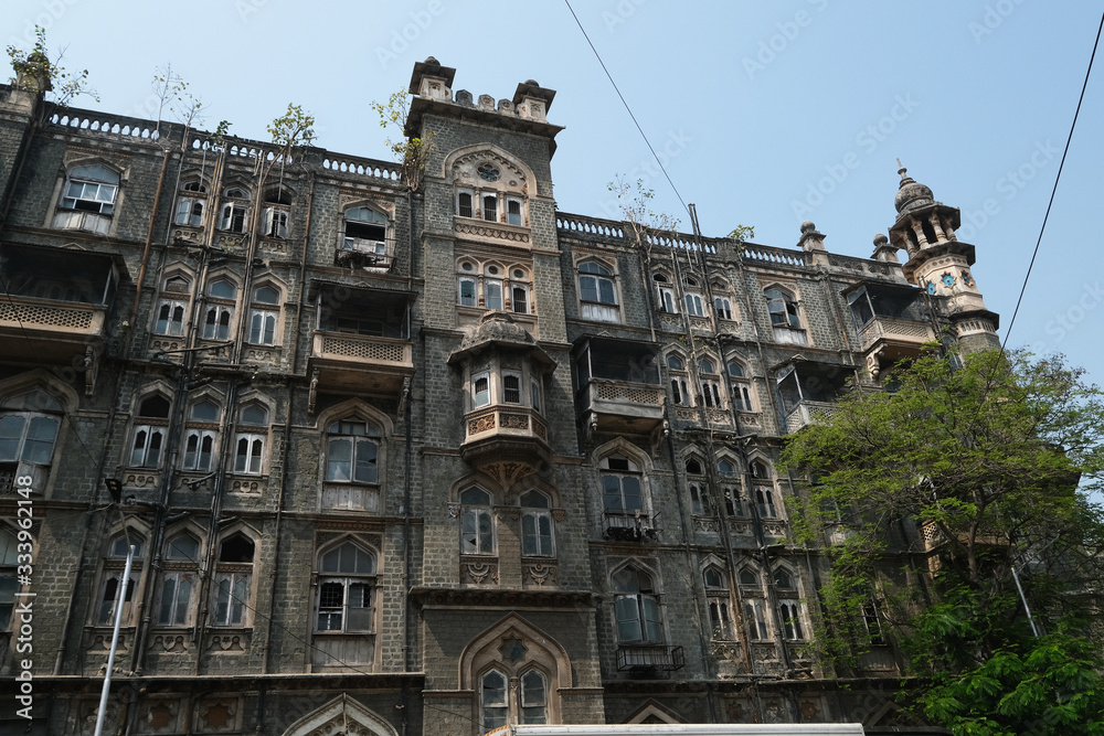 Majestic Amdar Nivas, a large colonial-era building in Shahid Bhagat Singh Marg (formerly Colaba Causeway), in Colaba, Mumbai, India