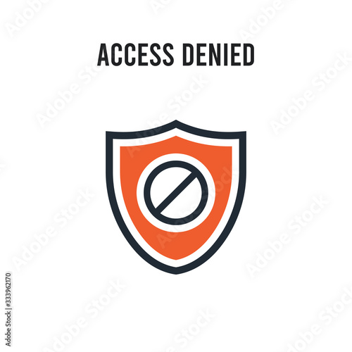 Access denied vector icon on white background. Red and black colored Access denied icon. Simple element illustration sign symbol EPS Free Download Access denied vector icon on white background. Red and black colored Access denied icon. Simple element illustration sign symbol EPS - GFXLoad