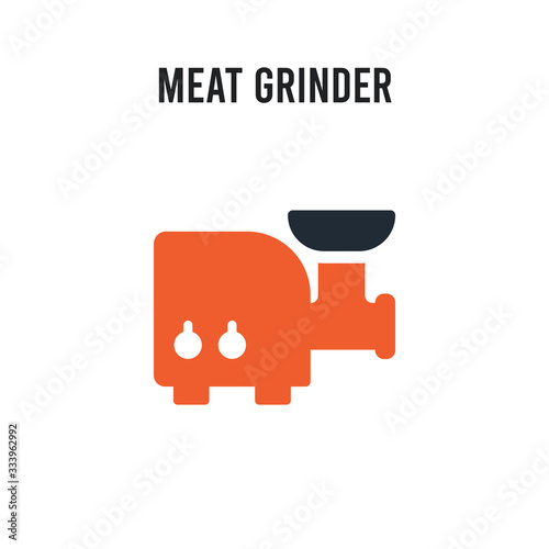 Meat grinder vector icon on white background. Red and black colored Meat grinder icon. Simple element illustration sign symbol EPS