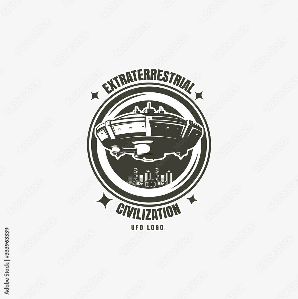 UFO vector logo for printing UFO vector logo for printing