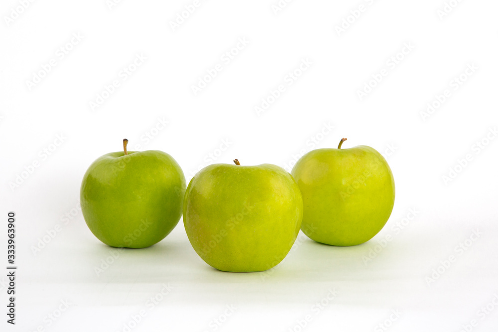green apples isolated on white background green apples isolated on white background