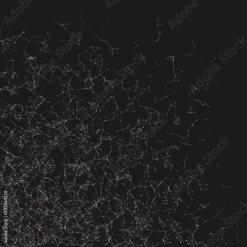 Network Mesh Random Procedural Art background illustration