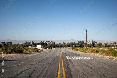 Strasse in Palm Springs Kalifornien im Sommer