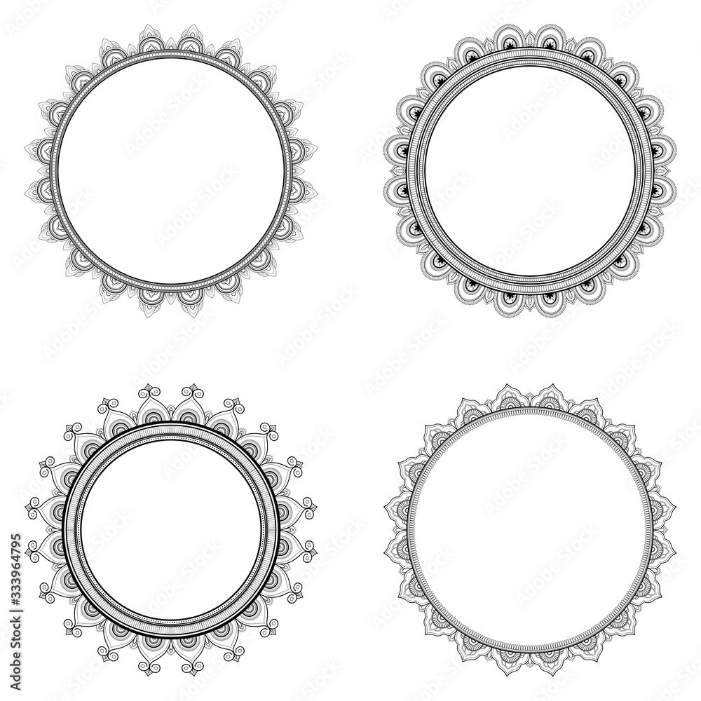 Ethnic ornament for greeting card, Henna drawing and tattoo template. Vector illustration Ethnic ornament for greeting card, Henna drawing and tattoo template. Vector illustration