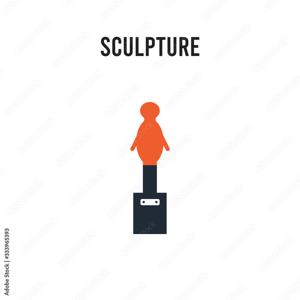 Sculpture vector icon on white background. Red and black colored Sculpture icon. Simple element illustration sign symbol EPS Sculpture vector icon on white background. Red and black colored Sculpture icon. Simple element illustration sign symbol EPS