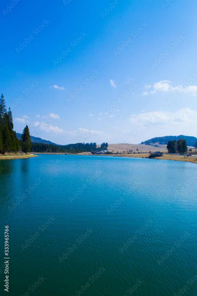 Austria, Alps. Rest and lake in the mountains, landscape.