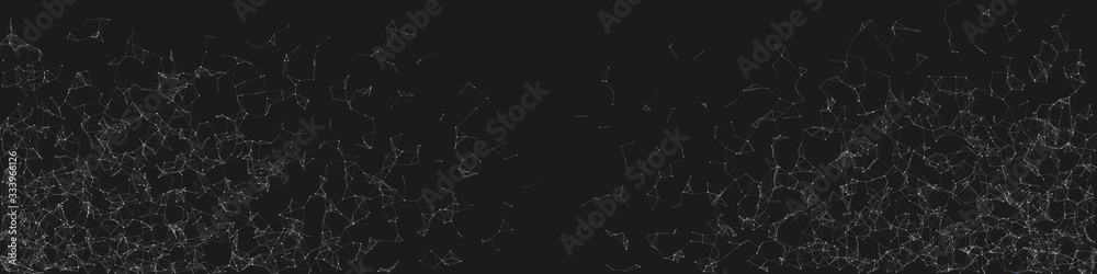 Fototapeta premium Network Mesh Random Procedural Art background illustration