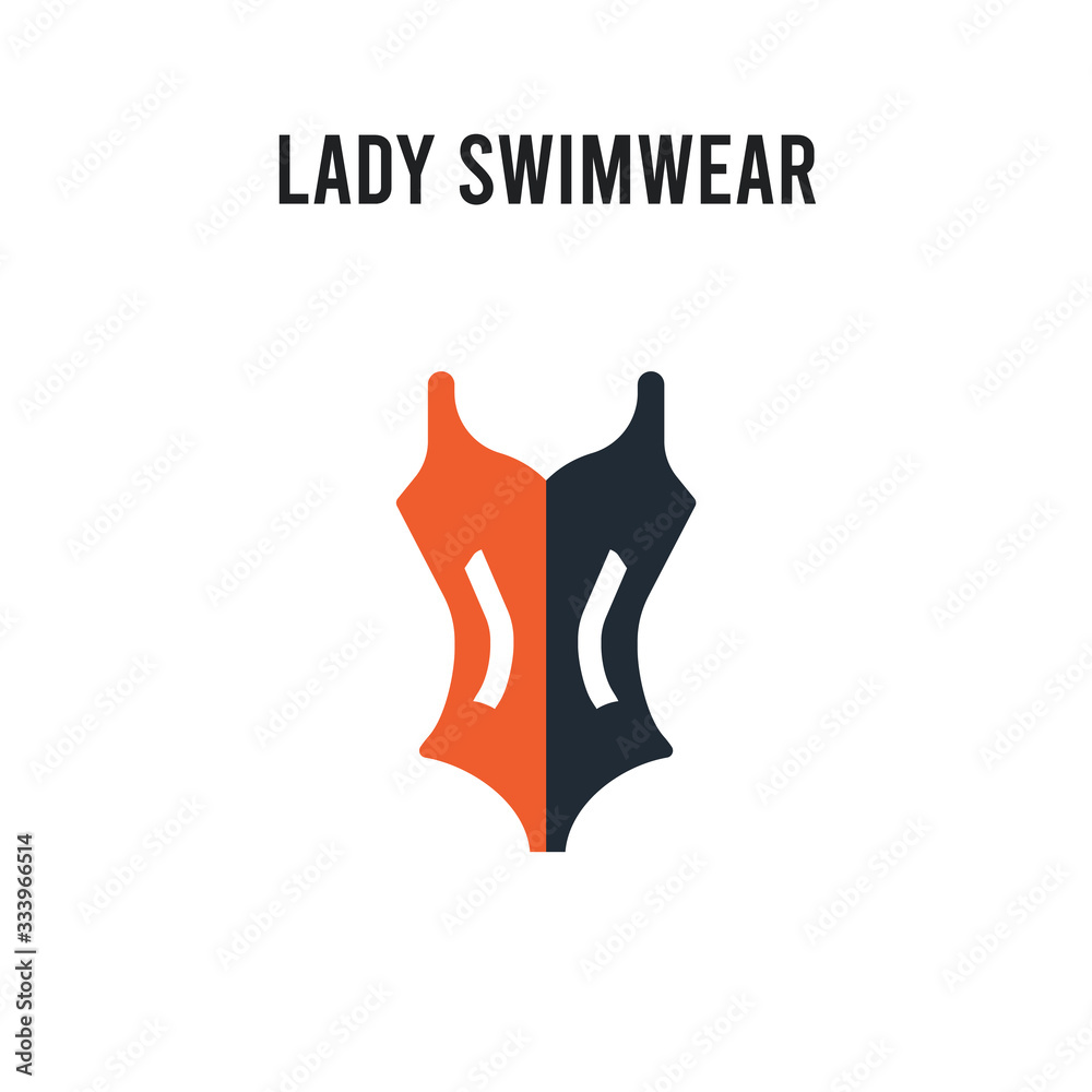 Lady Swimwear vector icon on white background. Red and black colored Lady Swimwear icon. Simple element illustration sign symbol EPS Lady Swimwear vector icon on white background. Red and black colored Lady Swimwear icon. Simple element illustration sign symbol EPS