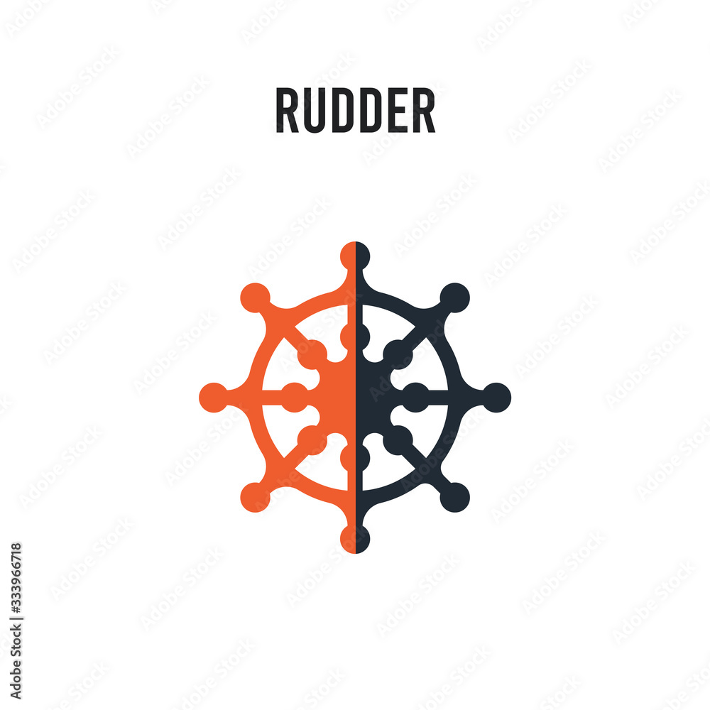 Rudder vector icon on white background. Red and black colored Rudder icon. Simple element illustration sign symbol EPS Rudder vector icon on white background. Red and black colored Rudder icon. Simple element illustration sign symbol EPS