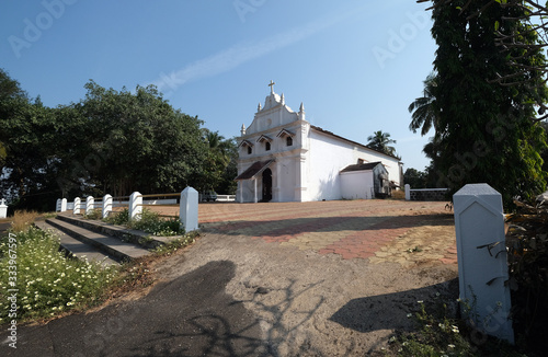 Saint Blaise Catholic Church in Gandaulim, Goa, India photo