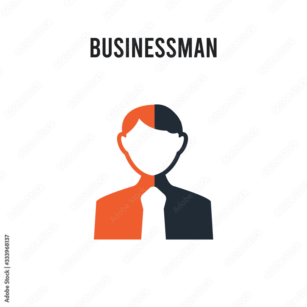 Businessman vector icon on white background. Red and black colored Businessman icon. Simple element illustration sign symbol EPS Businessman vector icon on white background. Red and black colored Businessman icon. Simple element illustration sign symbol EPS