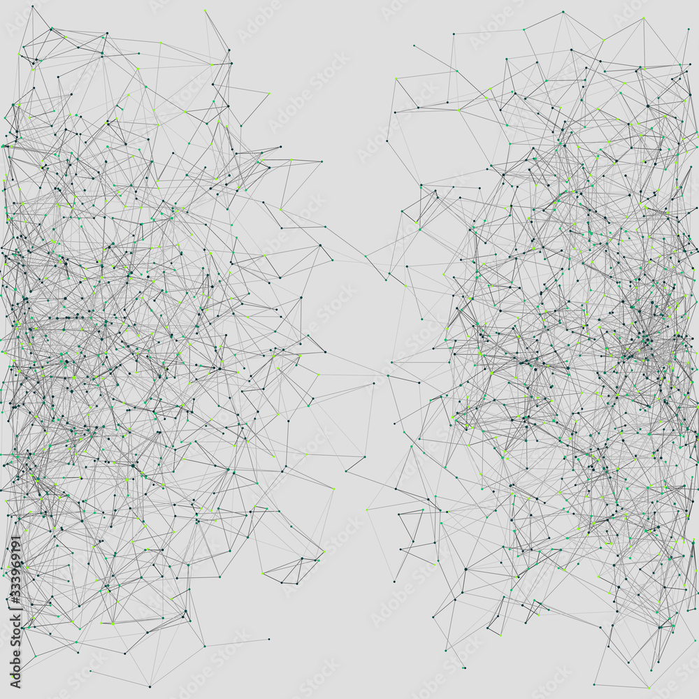 Obraz premium Network Mesh Random Procedural Art background illustration