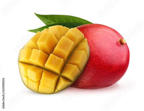 mango isolated on a white background with clipping path.