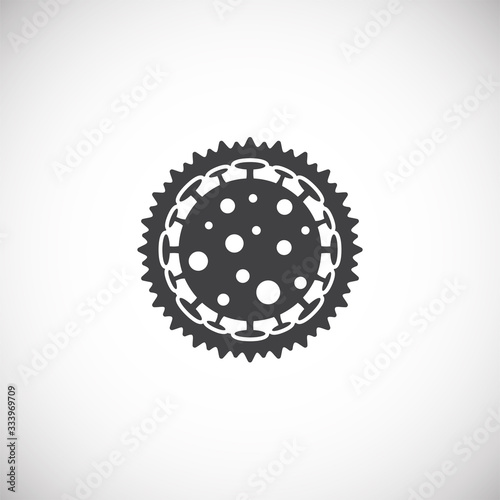 Coronavirus related icon on background for graphic and web design. Creative illustration concept symbol for web or mobile app