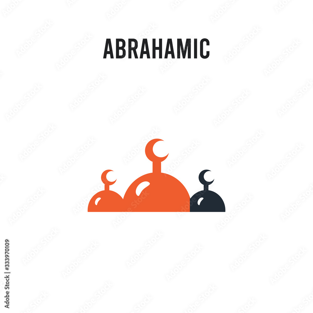 Abrahamic vector icon on white background. Red and black colored Abrahamic icon. Simple element illustration sign symbol EPS Abrahamic vector icon on white background. Red and black colored Abrahamic icon. Simple element illustration sign symbol EPS
