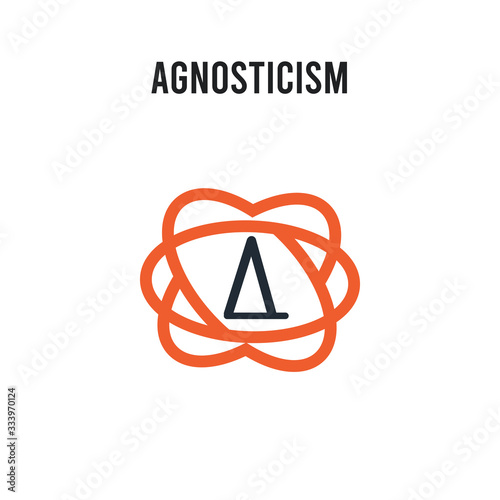 agnosticism vector icon on white background. Red and black colored agnosticism icon. Simple element illustration sign symbol EPS