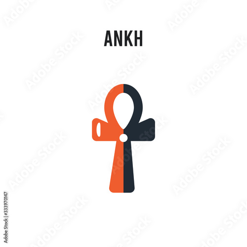 Ankh vector icon on white background. Red and black colored Ankh icon. Simple element illustration sign symbol EPS