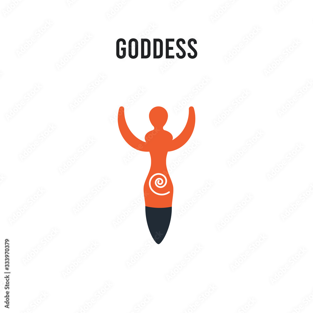 Goddess vector icon on white background. Red and black colored Goddess icon. Simple element illustration sign symbol EPS Goddess vector icon on white background. Red and black colored Goddess icon. Simple element illustration sign symbol EPS