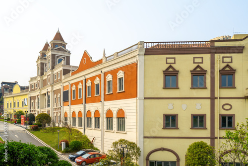 European town style building in Chongqing shopping center, China