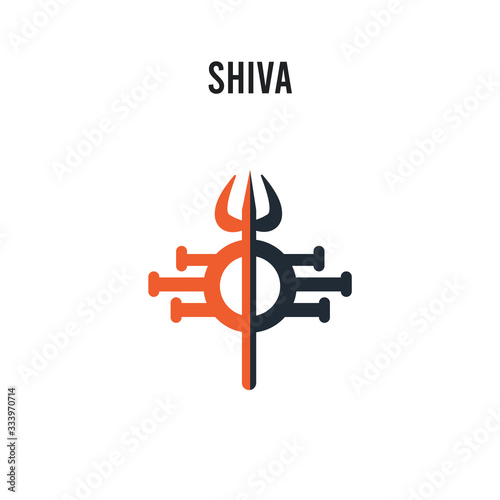 Shiva vector icon on white background. Red and black colored Shiva icon. Simple element illustration sign symbol EPS