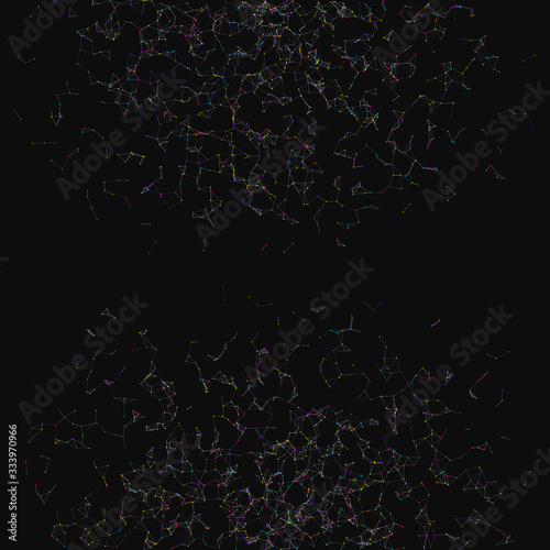 Network Mesh Random Procedural Art background illustration