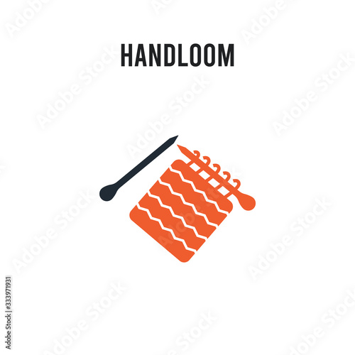 handloom vector icon on white background. Red and black colored handloom icon. Simple element illustration sign symbol EPS