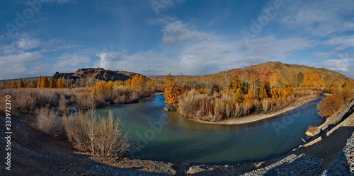 Russia. mountain Altai. Chuya river in Kosh-Agach district along the Chuya tract.